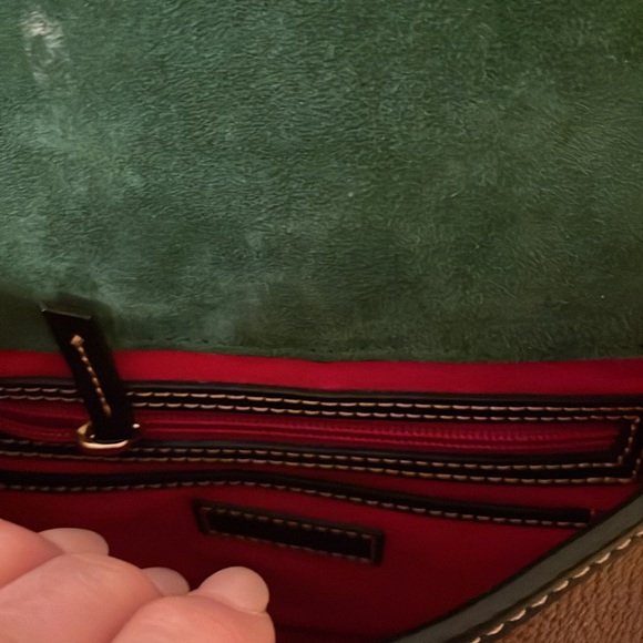 DOONEY & BOURKE LEATHER FLAP BACKPACK PURSE BROWN - Picture 6 of 14